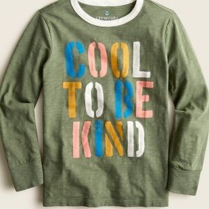 Crewcuts Kids Olive 'Cool To Be Kind' Long Sleeve Tee 10/12